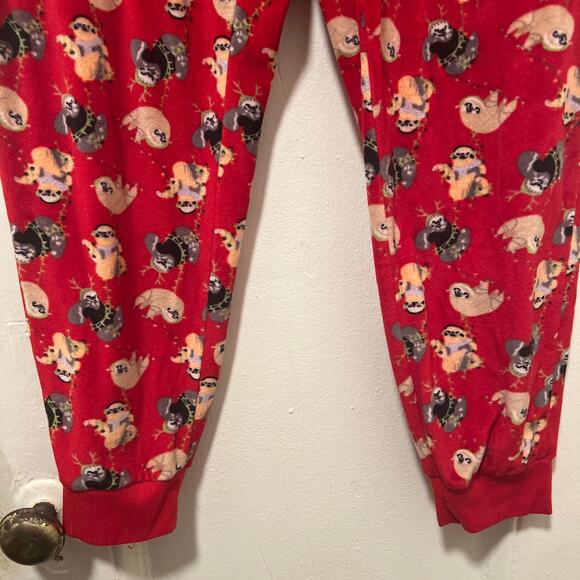 Goodnight Kiss Warm Soft Sloth Pijama Jogger Pants Size L - Picture 3 of 7